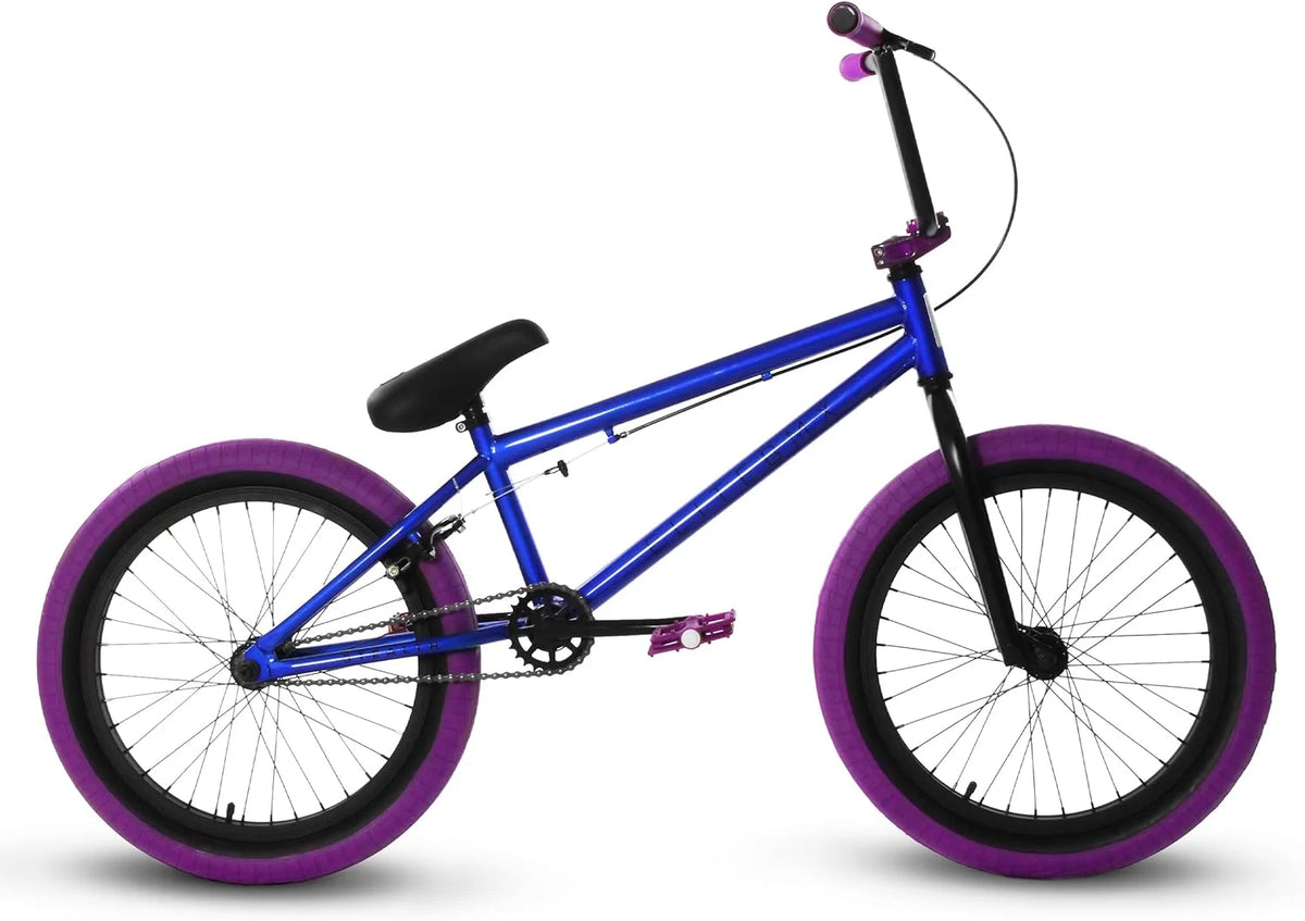 Elite BMX Bicycle 20" Freestyle Bike - Stealth Blue Purple Ideal for Ages 7 to 18 Years - Product image 6