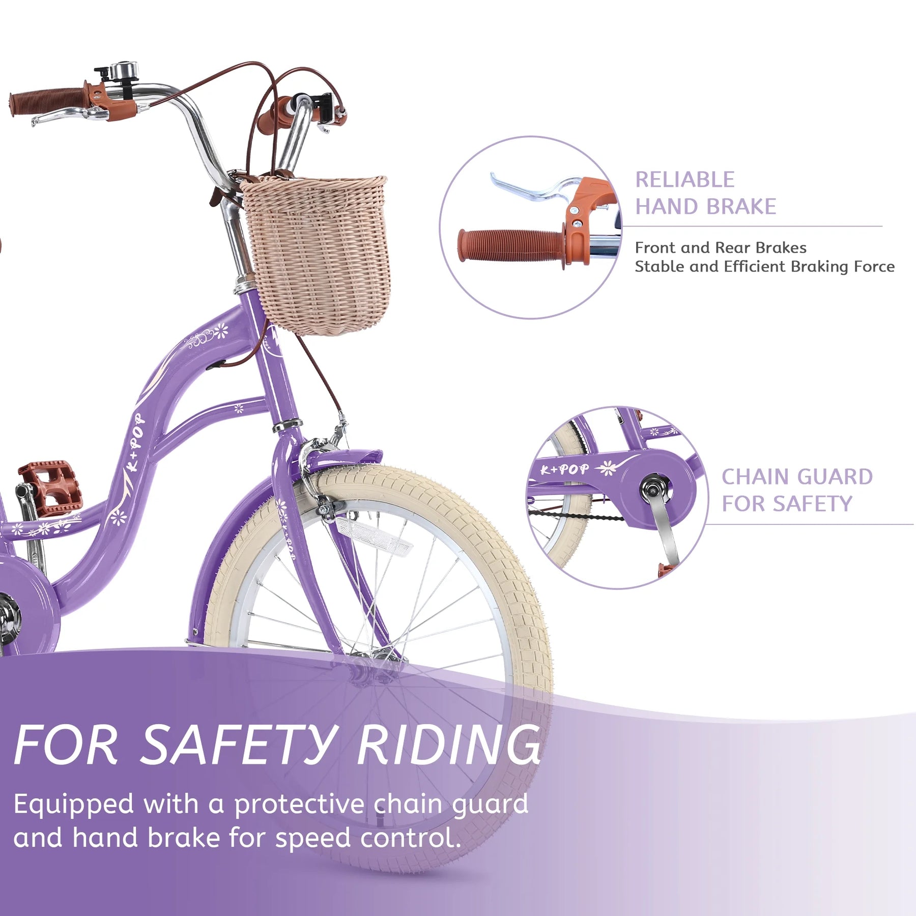 Bstjewey 20 in Girls Bike with Basket, Kids Bicycle for Ages 7 - 13 - Product image 23