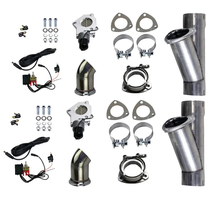 Granatelli Electronic Exhaust Cutout Systems - Aluminized Mild Steel - Slip Fit 303530D