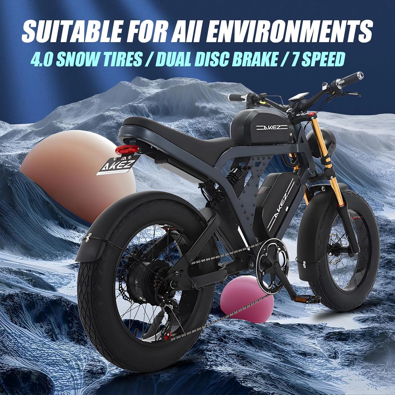 Peak 3000W AKEZ Kingkong 1500W Electric Bike, 31MPH Electric Dirt Bike for Adults - Product image 4