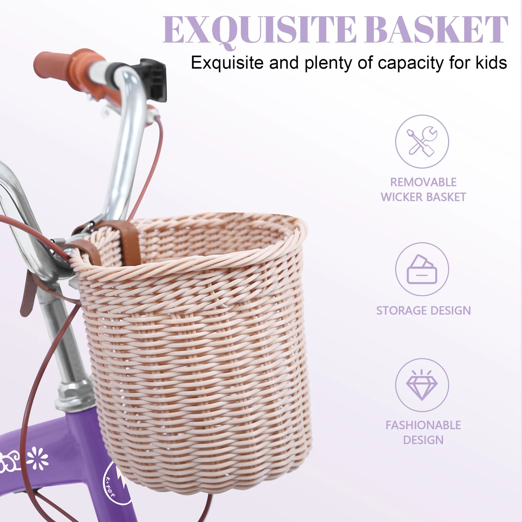 Bstjewey 20 in Girls Bike with Basket, Kids Bicycle for Ages 7 - 13 - Product image 20