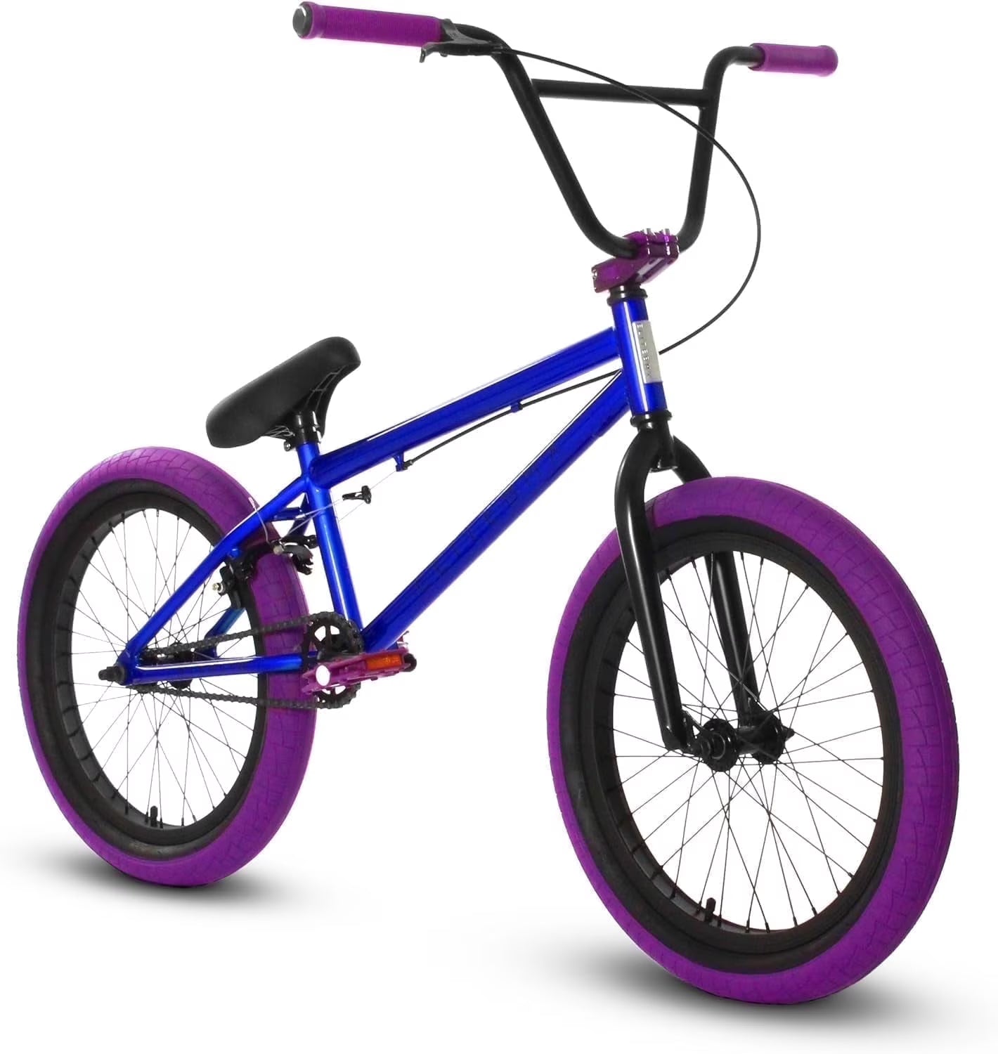 Elite BMX Bicycle 20" Freestyle Bike - Stealth Blue Purple Ideal for Ages 7 to 18 Years - Product image 1