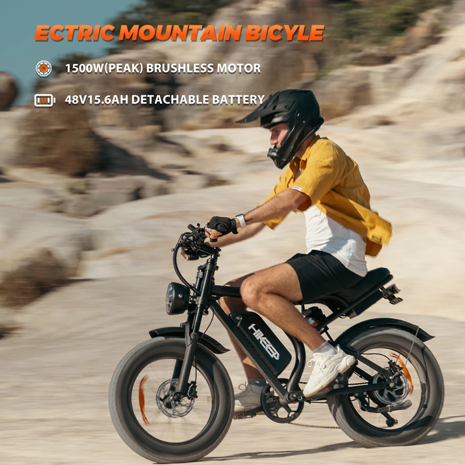 20" Fat Tire Electric Bike for Adults, 1500W Peak Adults Ebike, 48V 15ah Battery Electric Mountain Bike - Product image 2