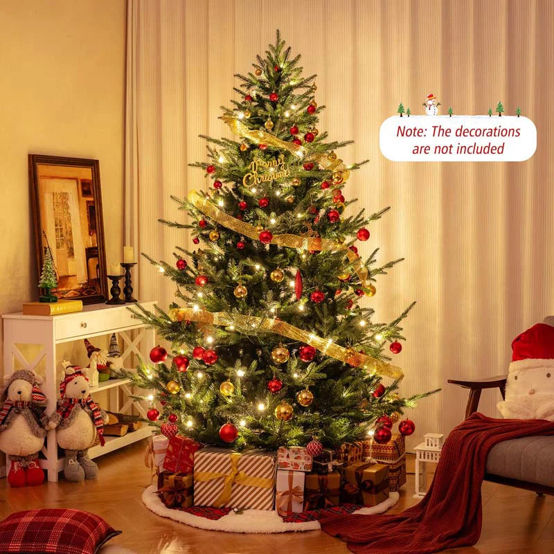 6/7/8 FT Pre-Lit Artificial Christmas Tree, Hinged Xmas Tree with 240/340/450 Warm White LED Lights - Product image 9