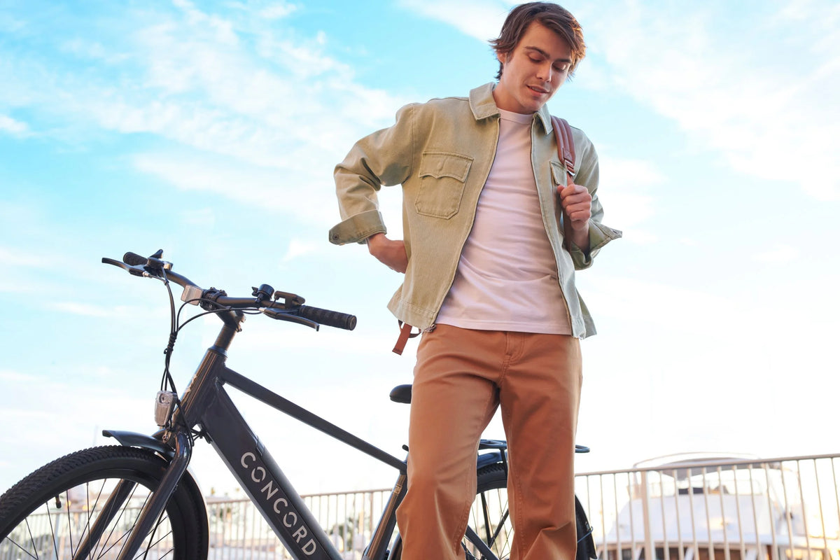 Concord 27.5" Step - Over Electric Commuter Bike, 36V, Gray, Fits Riders 5'1" - 6'1", Adult, Unisex - Product image 11