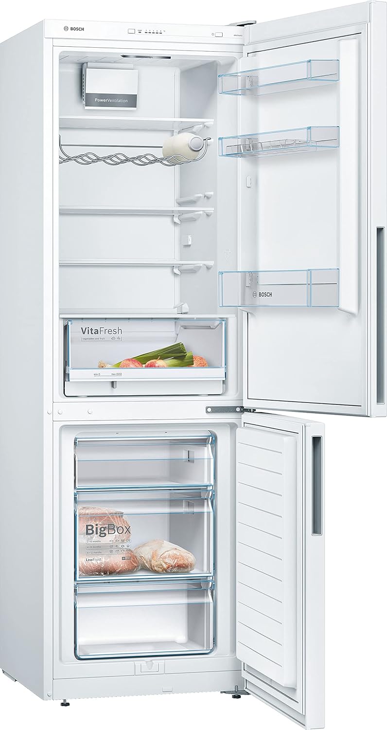 Bosch KGV36VWEAS Series 4, Freestanding combined refrigerator - 308 L - H 186 X L 60 cm - White