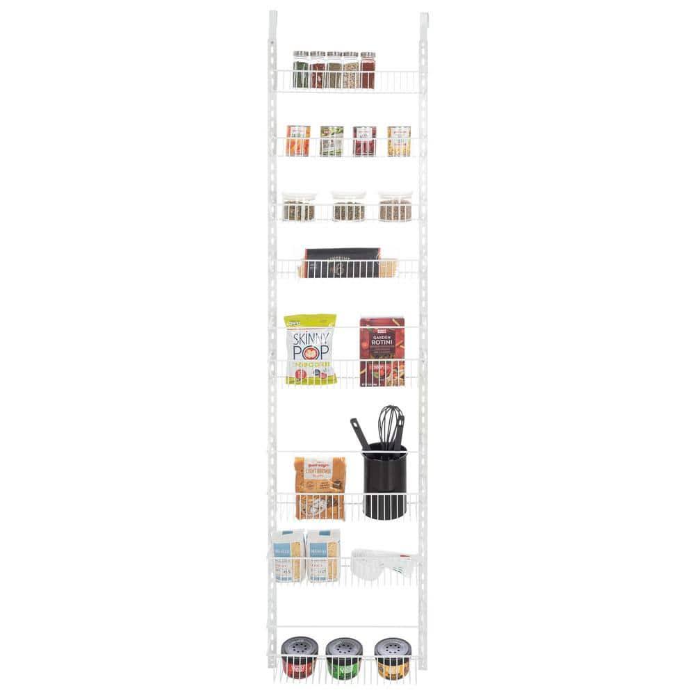 Home-Complete Over-The-Door White Metal Kitchen Storage Spice Shelves - Product image 1