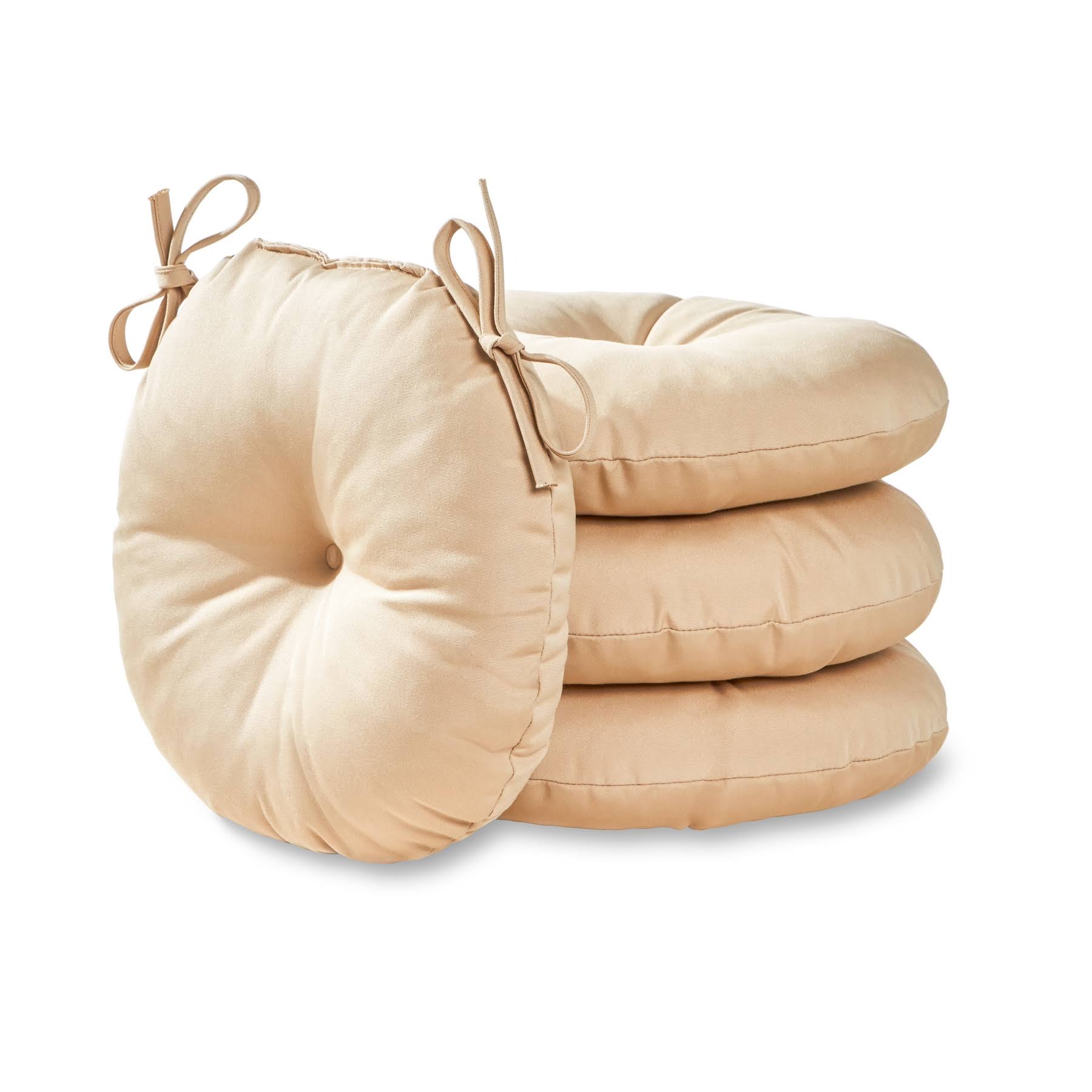 Greendale Home Fashions 15 in. Round Outdoor Bistro Chair Cushion Set of 4 Stone - Product image 1