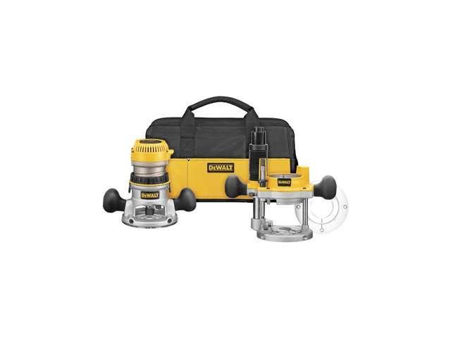 DeWalt Dw618pkb 2-1/4 HP EVS Fixed Base/ Plunge Router Combo Kit - Product image 1