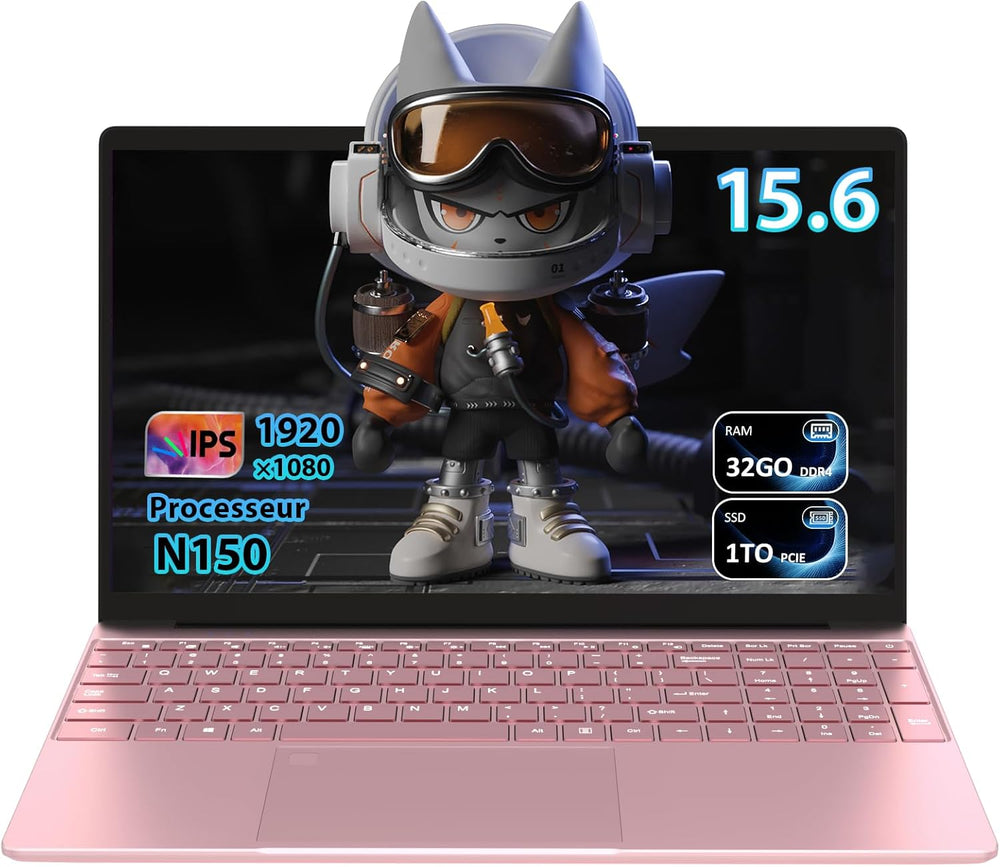 Pryloxen Ultra-Thin 15 6" FHD IPS Laptop - Celeron N150 3 4 GHz Processor 32 GB DDR4/1 TB SSD Backlit Keyboard Wi-FI 5G & 8000 mAh Battery
