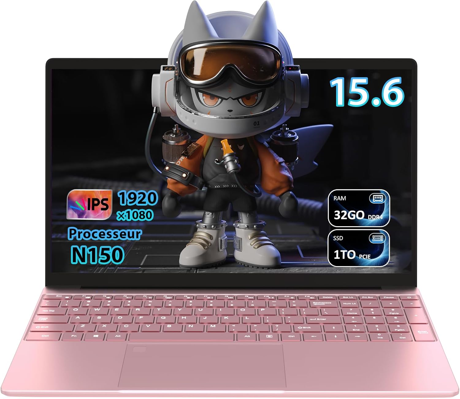Pryloxen Ultra-Thin 15 6" FHD IPS Laptop - Celeron N150 3 4 GHz Processor 32 GB DDR4/1 TB SSD Backlit Keyboard Wi-FI 5G & 8000 mAh Battery (360 × 275 × 18 mm 1,679 kg)