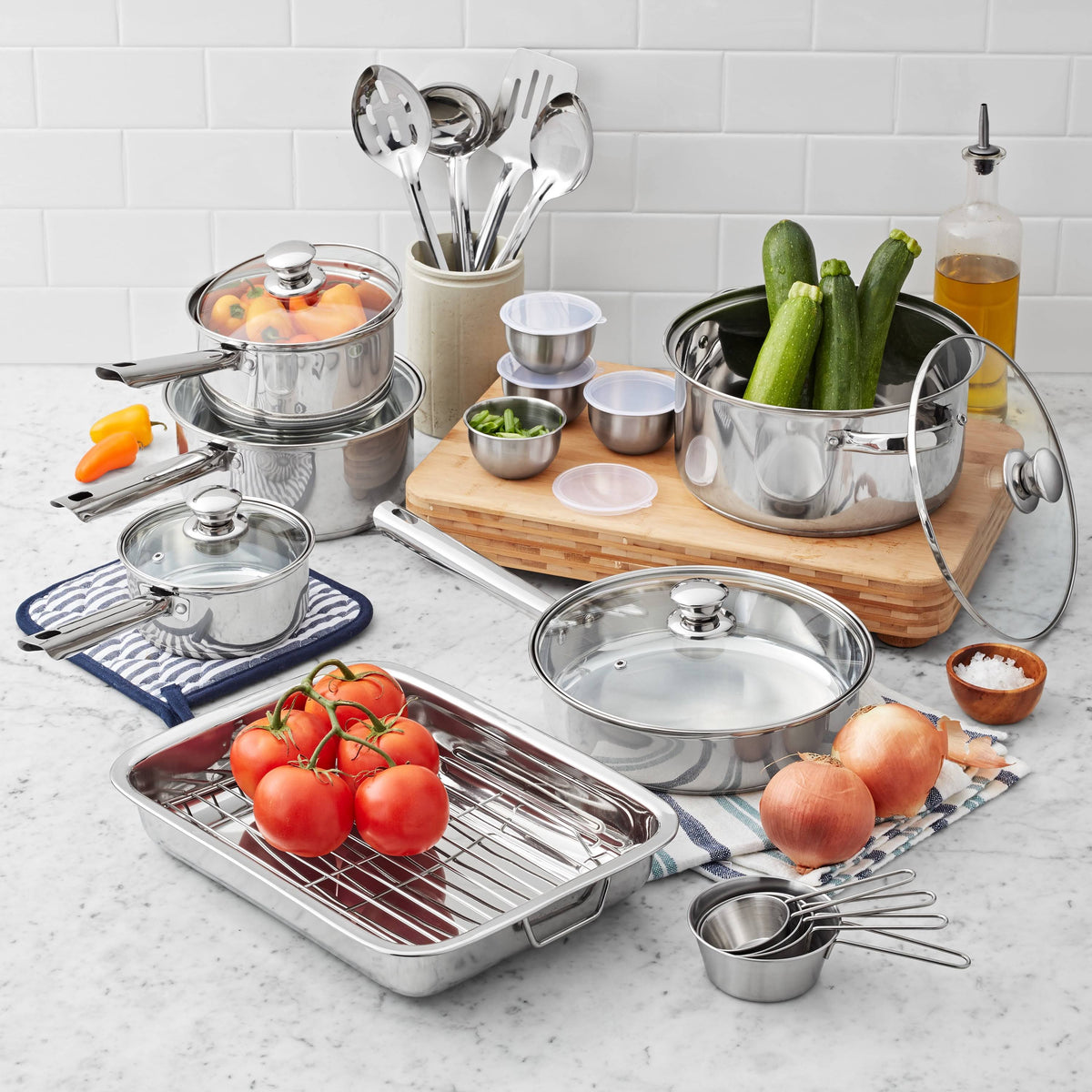 Mainstays Stainless Steel 24-Piece Kitchen Set - Product image 1