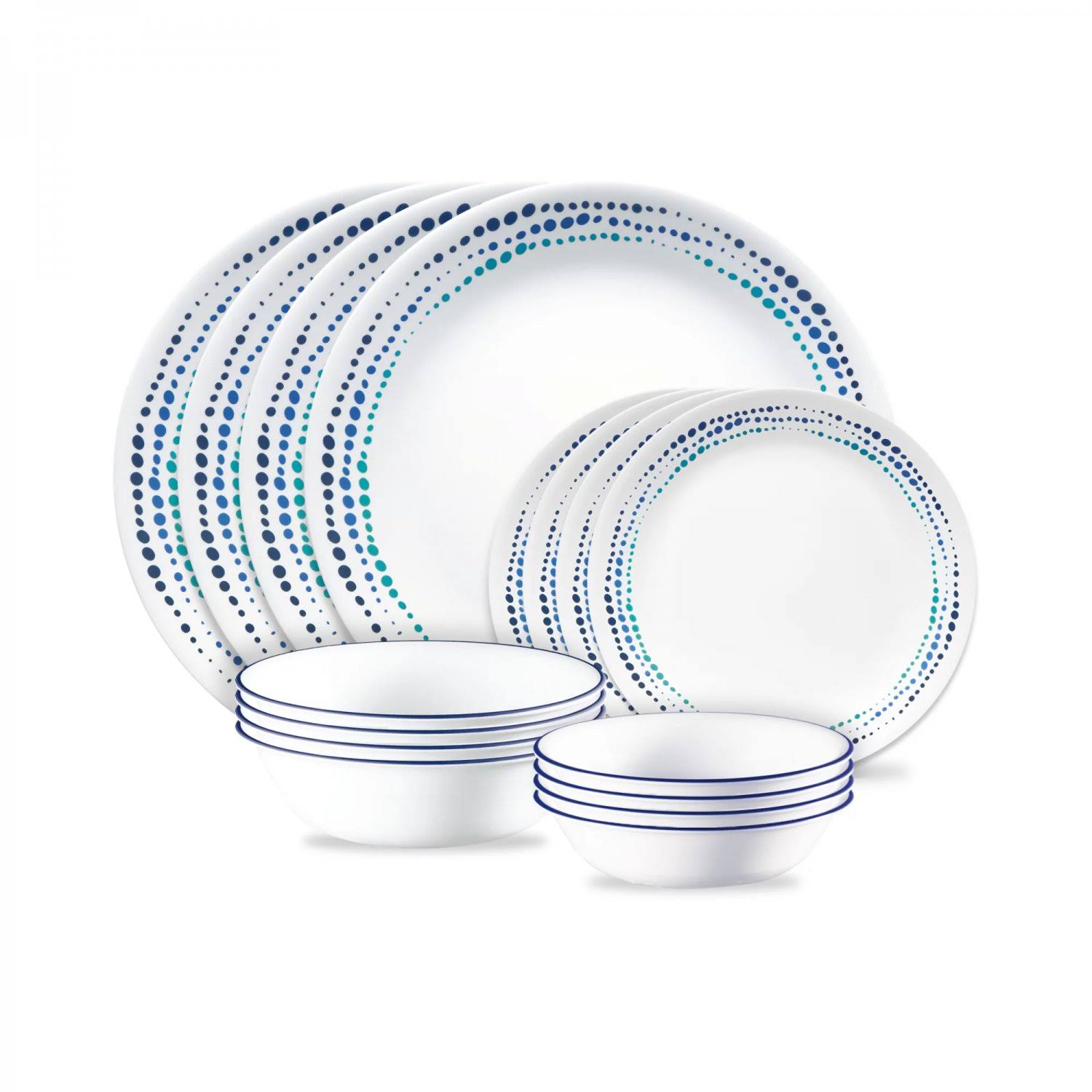 Corelle Ocean Blues 18-Piece Dinnerware Set Service for 6 - Product image 1