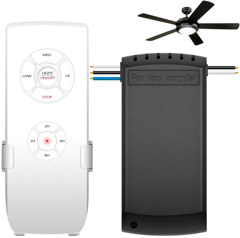 Universal Ceiling Fan Remote Control Kit 3-in-1 Ceiling Fan Light Timing & Speed Wireless Remote Control and Receiver Kits for Ceiling Fan