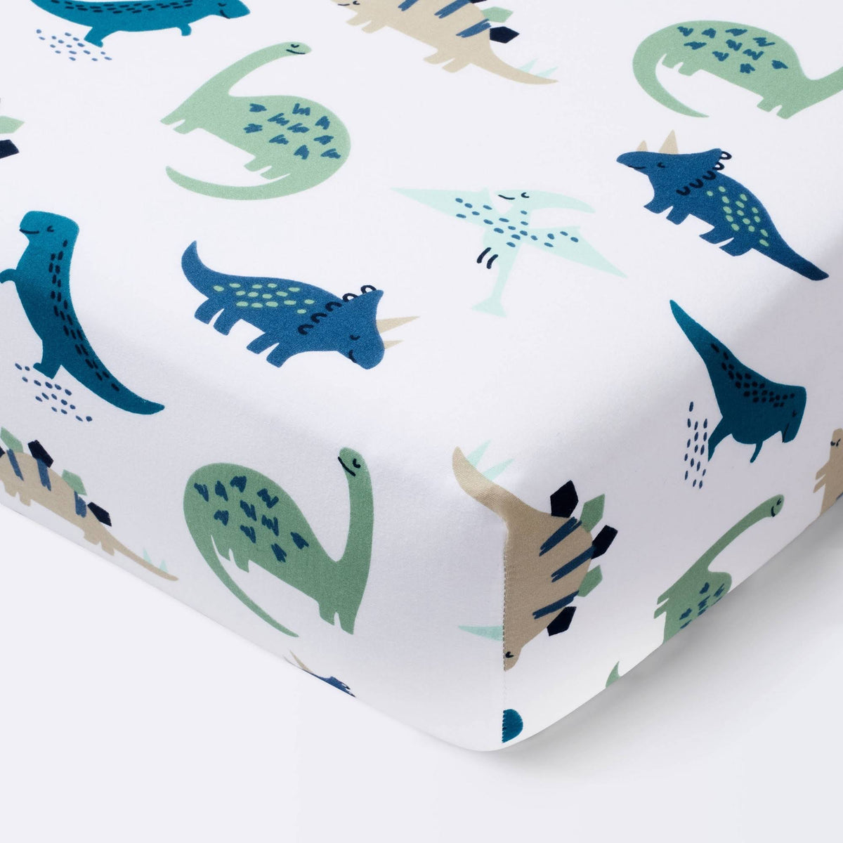 Cloud Island Dinos Cool Blue Green Fitted Crib Sheet - Target - Product image 1