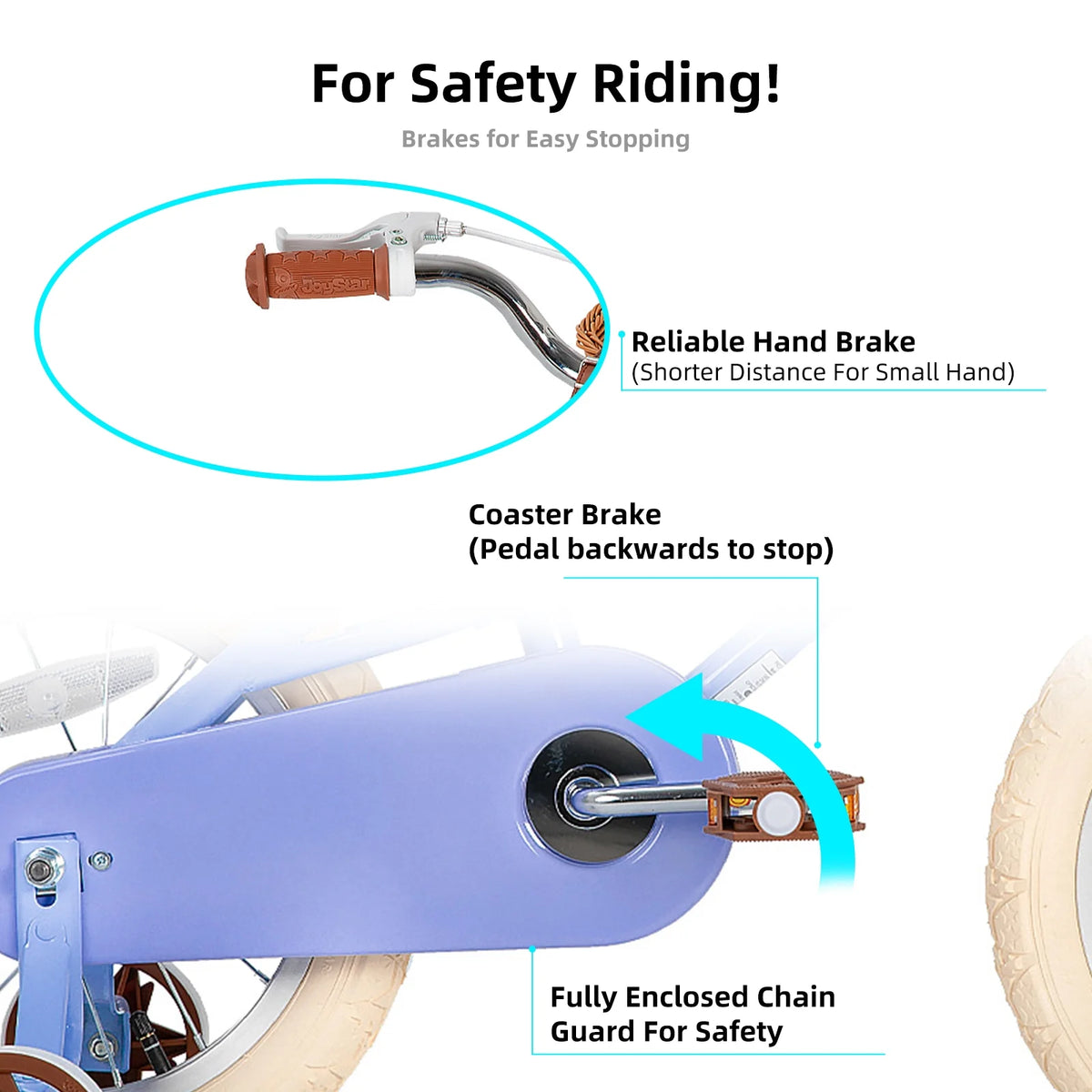 JOYSTAR Girls Bike for 2 - 12 Years Old Toddlers and Kids, 12" 14" 16" Kids Bike with Training Wheels & - Product image 4