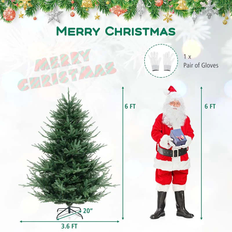 6/7/8 FT Pre-Lit Artificial Christmas Tree, Hinged Xmas Tree with 240/340/450 Warm White LED Lights - Product image 7