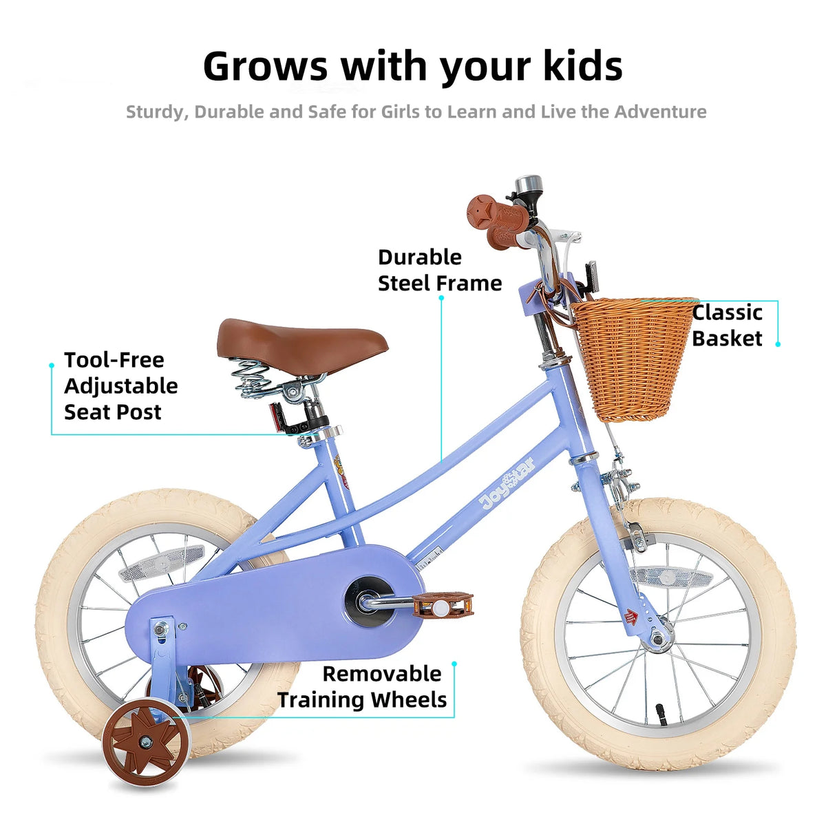 JOYSTAR Girls Bike for 2 - 12 Years Old Toddlers and Kids, 12" 14" 16" Kids Bike with Training Wheels & - Product image 2