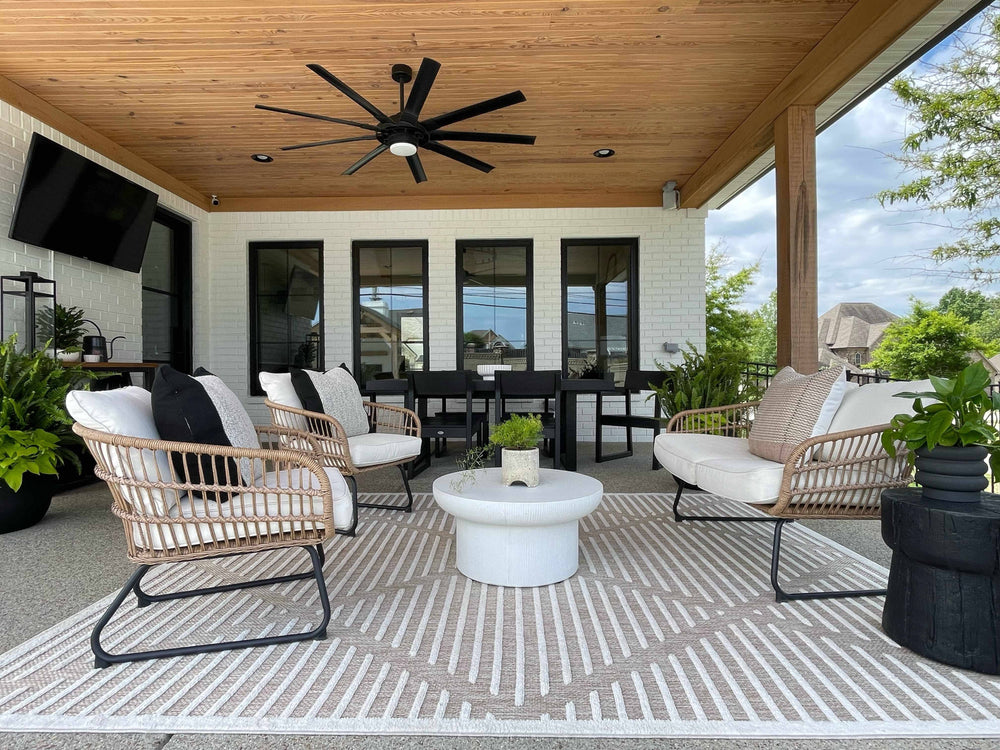Hauteloom Anah Cream Outdoor Rug - 5'3" x 7' Rectangle