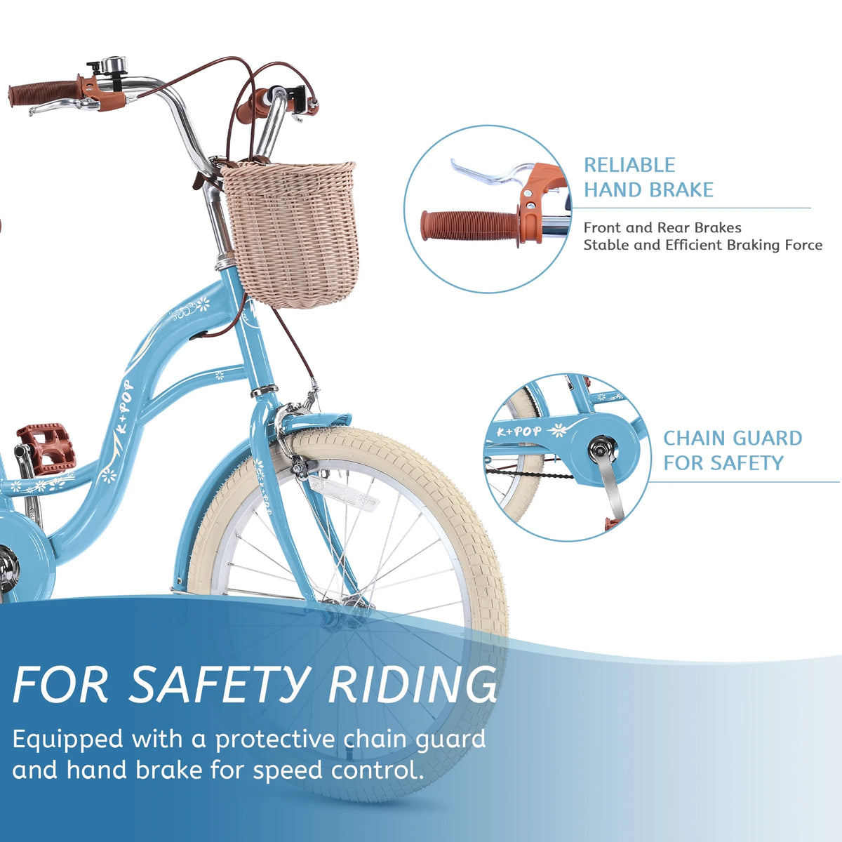 Bstjewey 20 in Girls Bike with Basket, Kids Bicycle for Ages 7 - 13 - Product image 13
