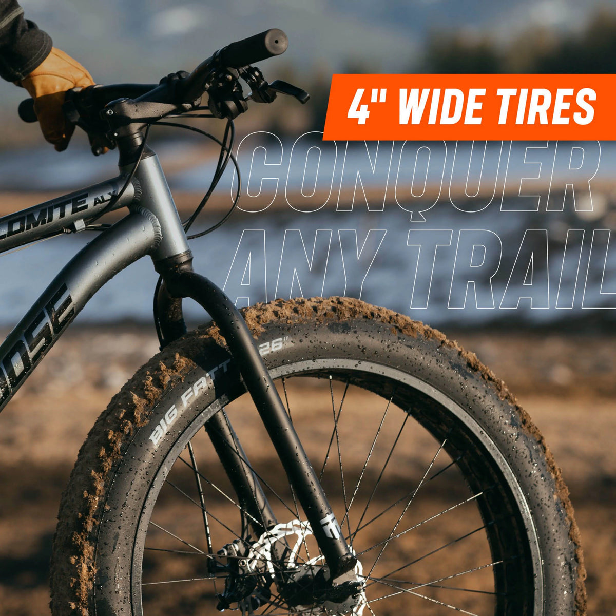 26 - In. Dolomite ALX Unisex Fat Tire Mountain Bike, Gray - Product image 4