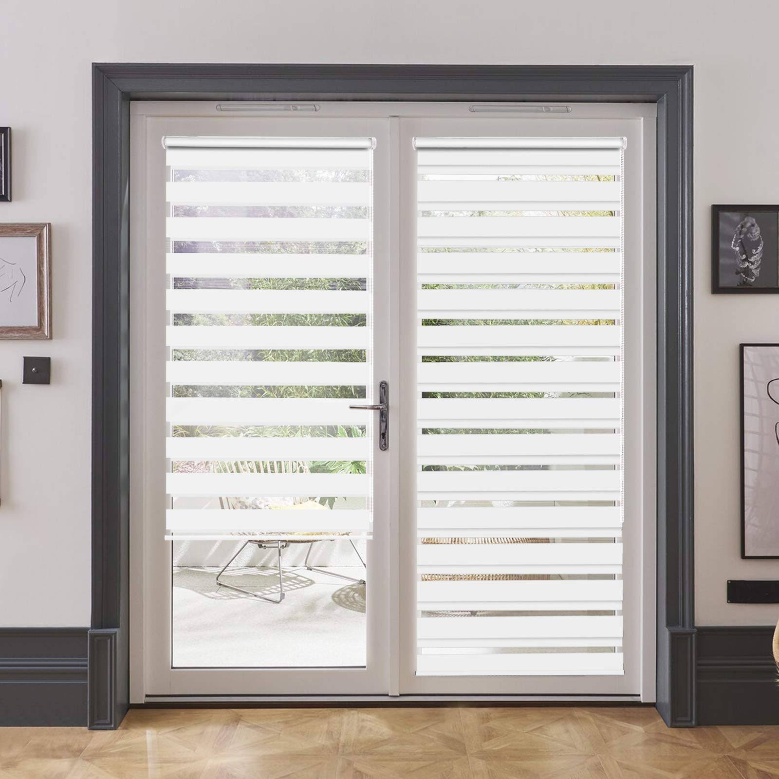 Luckup Horizontal Window Shade Blind Zebra Dual Roller Blinds Day and Night Blinds Curtainseasy to Install - Product image 1
