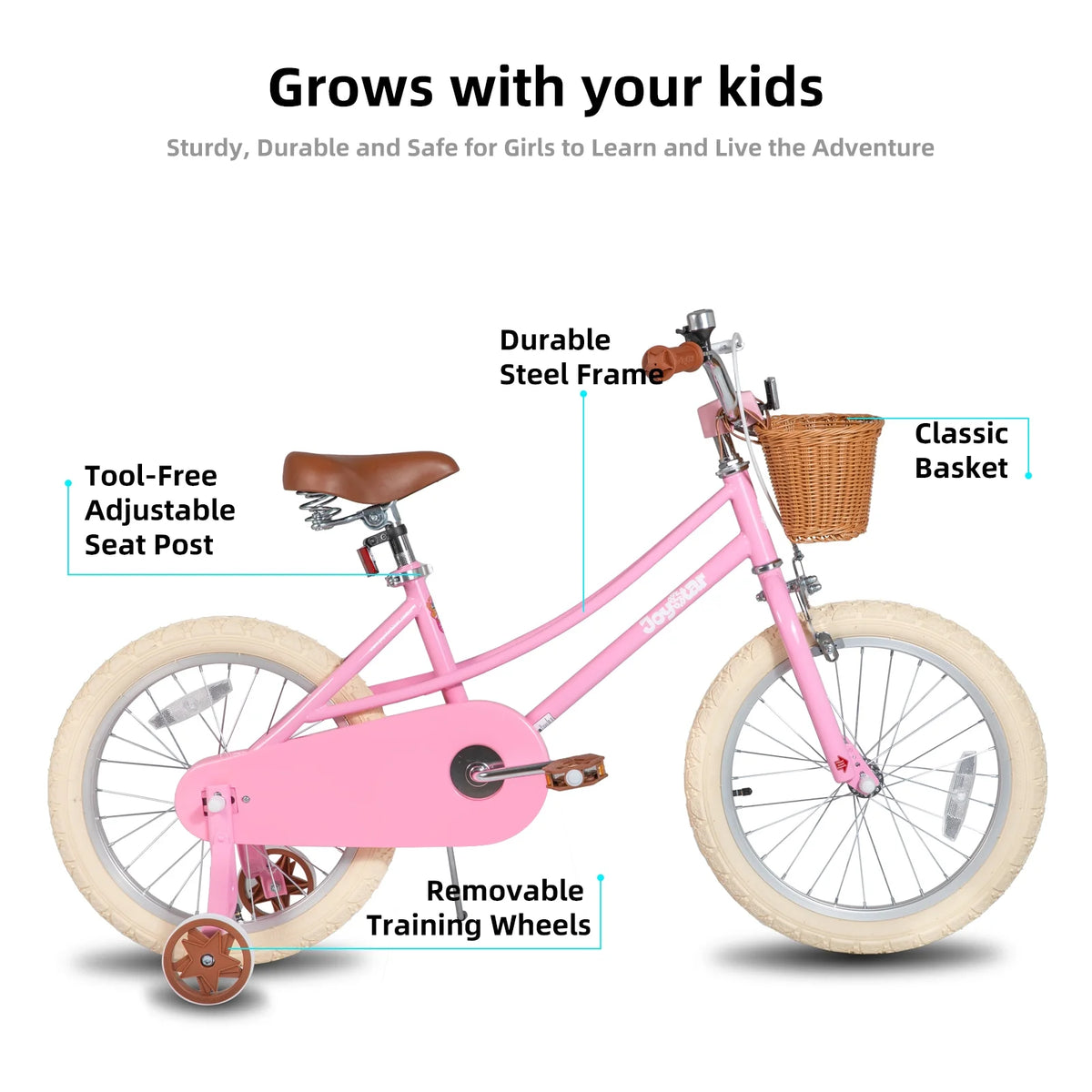 JOYSTAR Girls Bike for 2 - 12 Years Old Toddlers and Kids, 12" 14" 16" Kids Bike with Training Wheels & - Product image 41