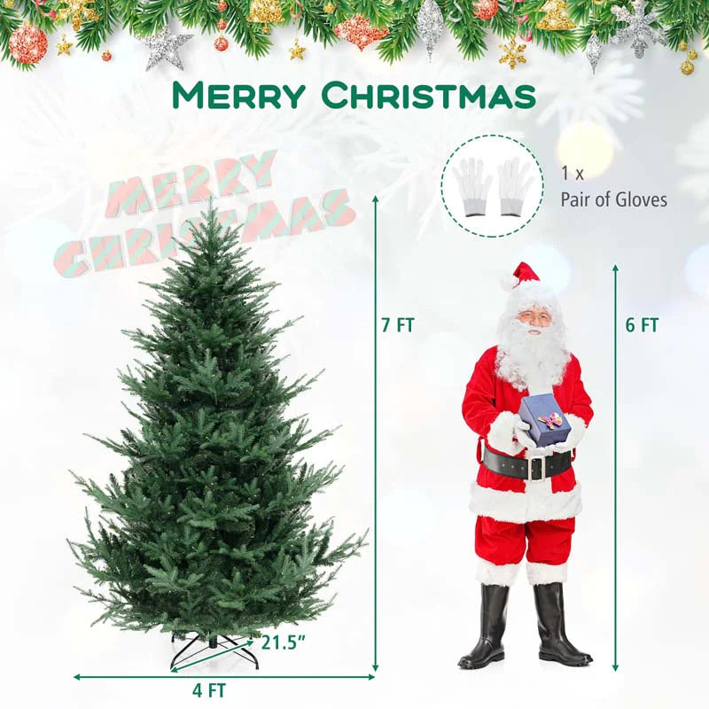 6/7/8 FT Pre-Lit Artificial Christmas Tree, Hinged Xmas Tree with 240/340/450 Warm White LED Lights - Product image 14