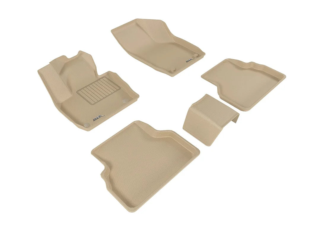 3D MAXpider L1AD03901502 - 2015-2018 Audi Q3 Kagu 1st & 2nd Row Floormats - Tan