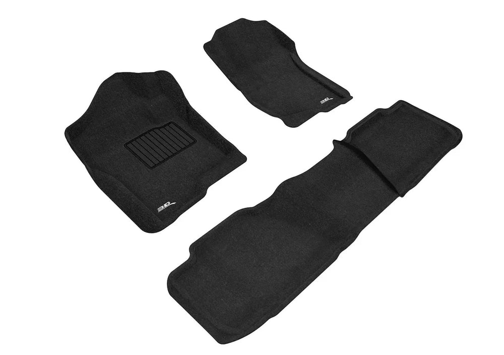 3D MAXpider L1CH04904709 - 07-14 Chevrolet Tahoe With Bench 2nd Row Elegant 1st 2nd Row - Floor Mat Set (Black)