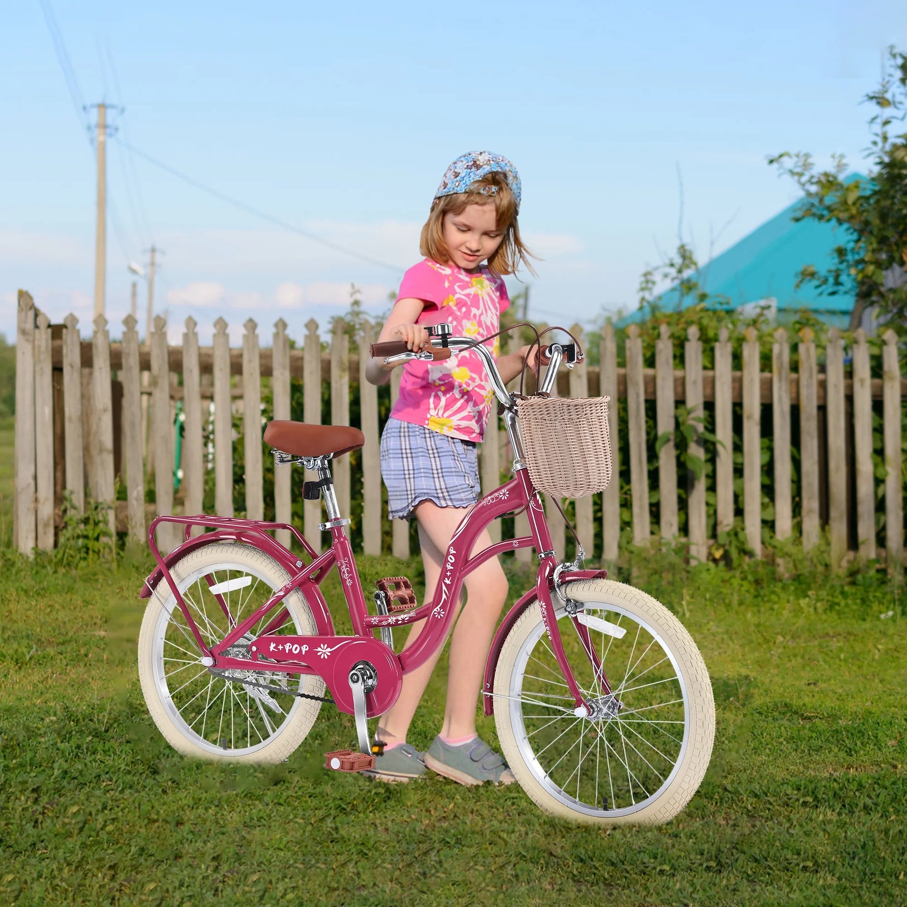 Bstjewey 20 in Girls Bike with Basket, Kids Bicycle for Ages 7 - 13 - Product image 30