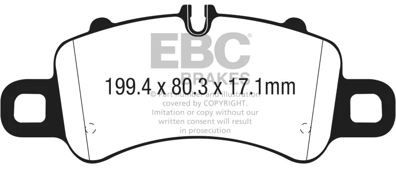 EBC 2016+ Porsche 911 (991/2 w/Cast Iron Rotors) 3.0TT Carrera Bluestuff Front Brake Pads
