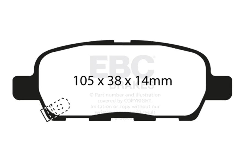 EBC - Rear Yellowstuff Pad PN DP41666R