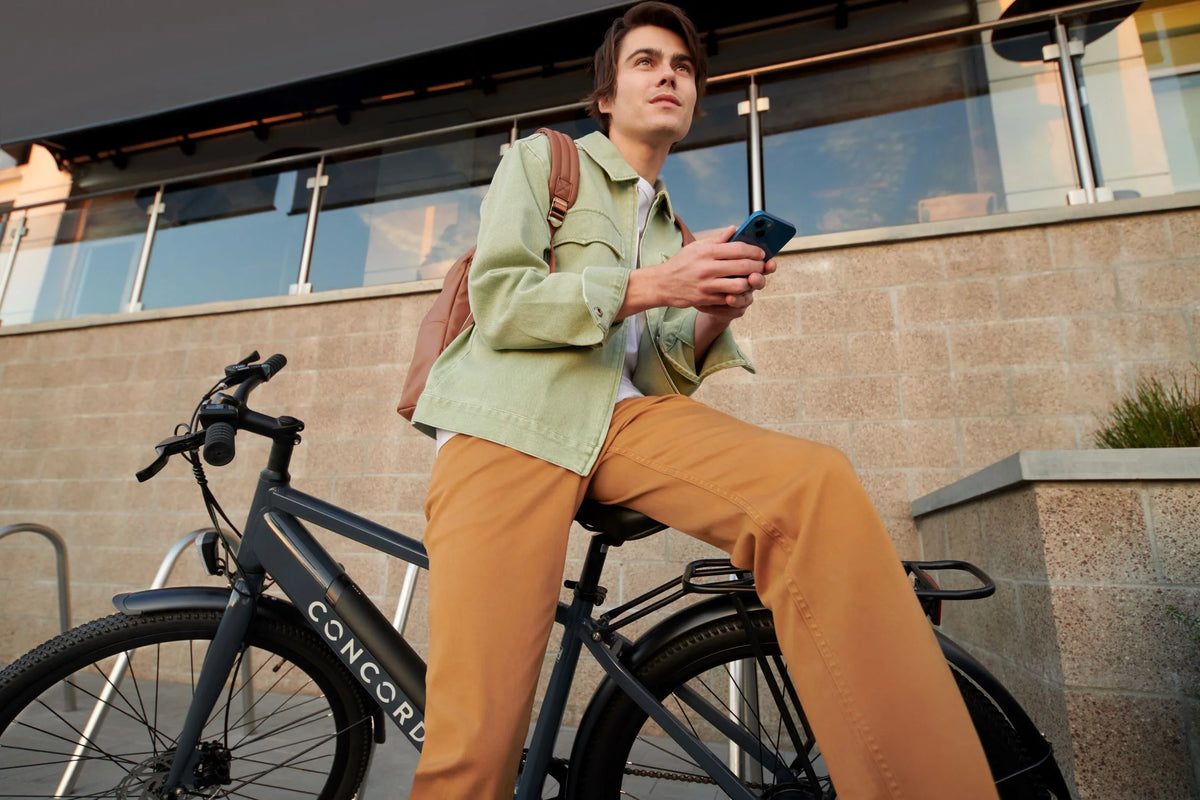 Concord 27.5" Step - Over Electric Commuter Bike, 36V, Gray, Fits Riders 5'1" - 6'1", Adult, Unisex - Product image 9