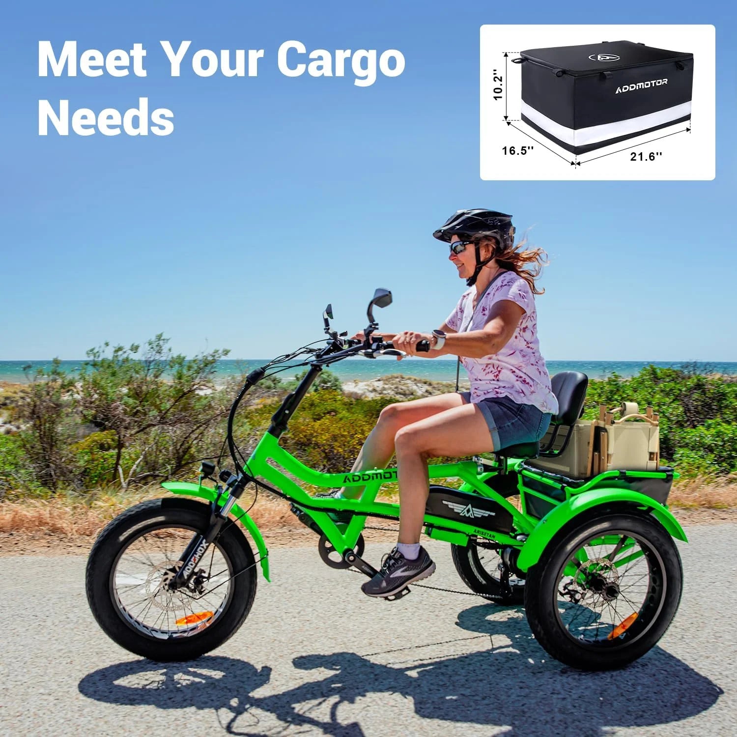 Addmotor M - 360II Semi - Recumbent Electric Trike, 85MI, Fat Tire 3 Wheel Electric Bike for Adults - Product image 14