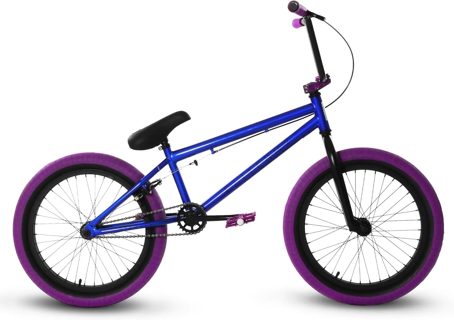 Elite BMX Bicycle 20" Freestyle Bike - Stealth Blue Purple Ideal for Ages 7 to 18 Years - Product image 6