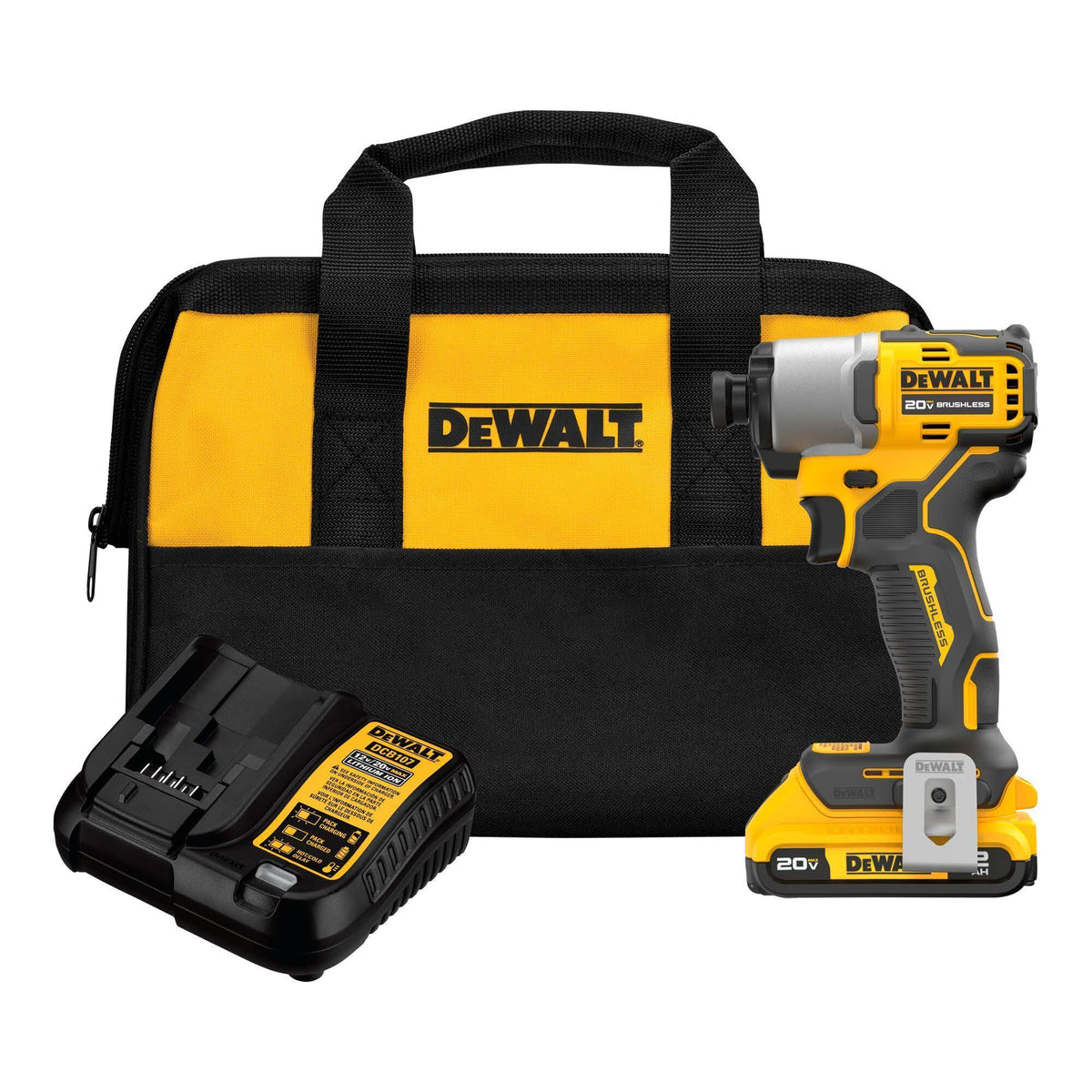 DeWalt 20V Max Brushless Cordless 1/4 in Impact Driver Kit - DCF840D1 - Product image 1