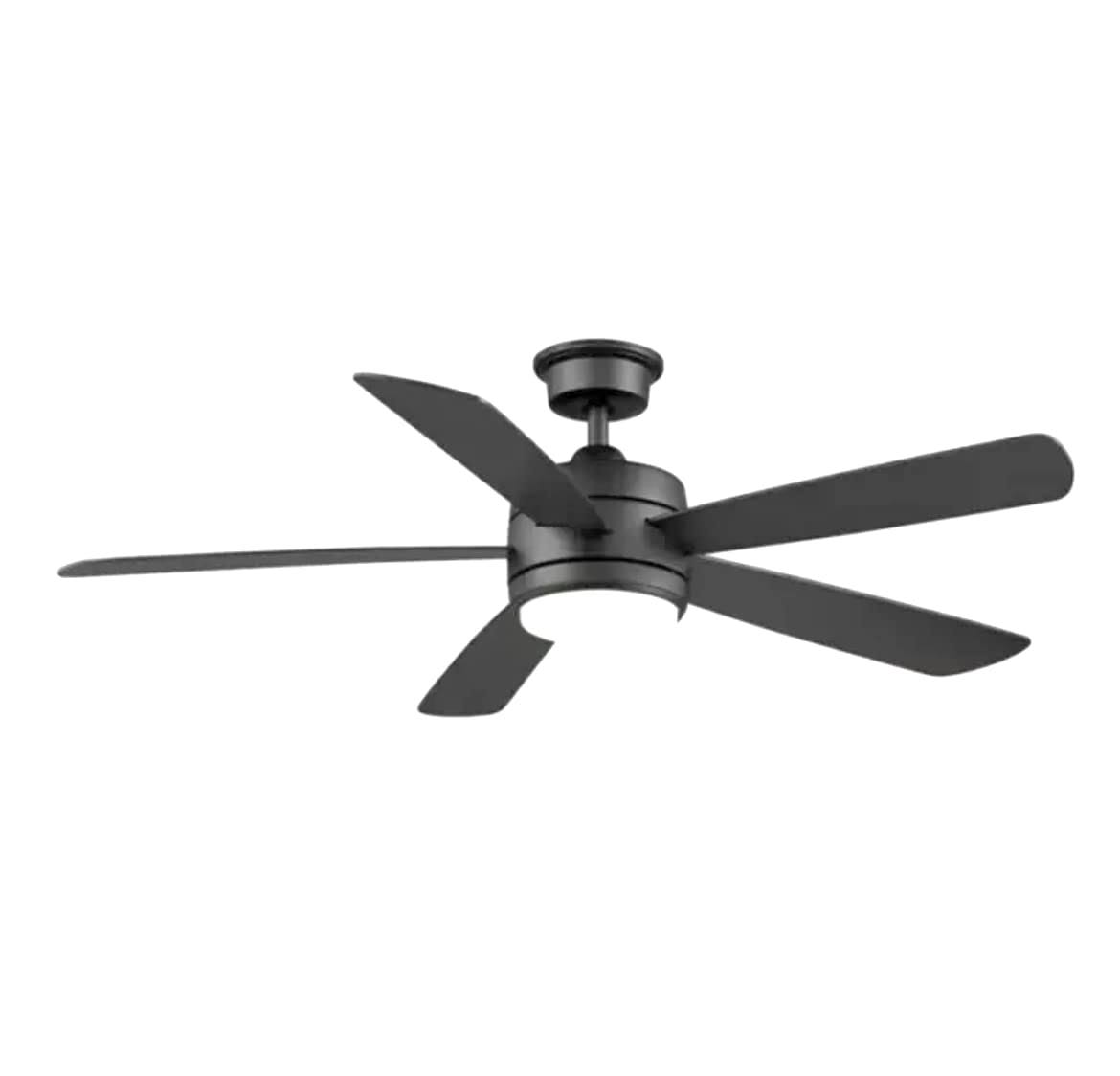 Hampton Bay Averly 52 in. Integrated LED Matte Black Ceiling Fan with Light and Remote Control with Color - Product image 1