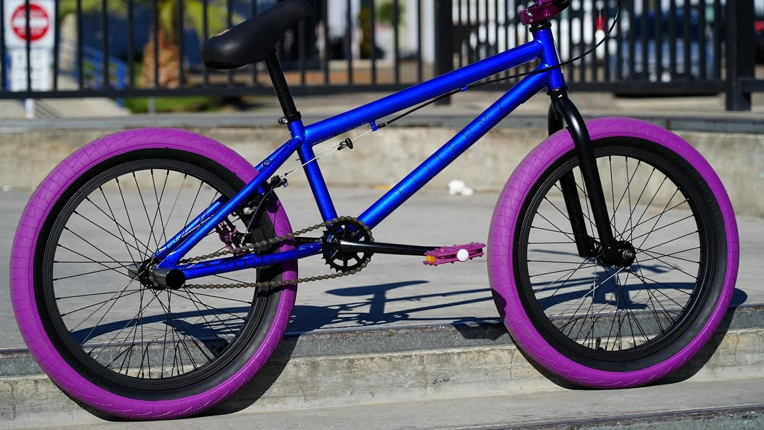 Elite BMX Bicycle 20" Freestyle Bike - Stealth Blue Purple Ideal for Ages 7 to 18 Years - Product image 2
