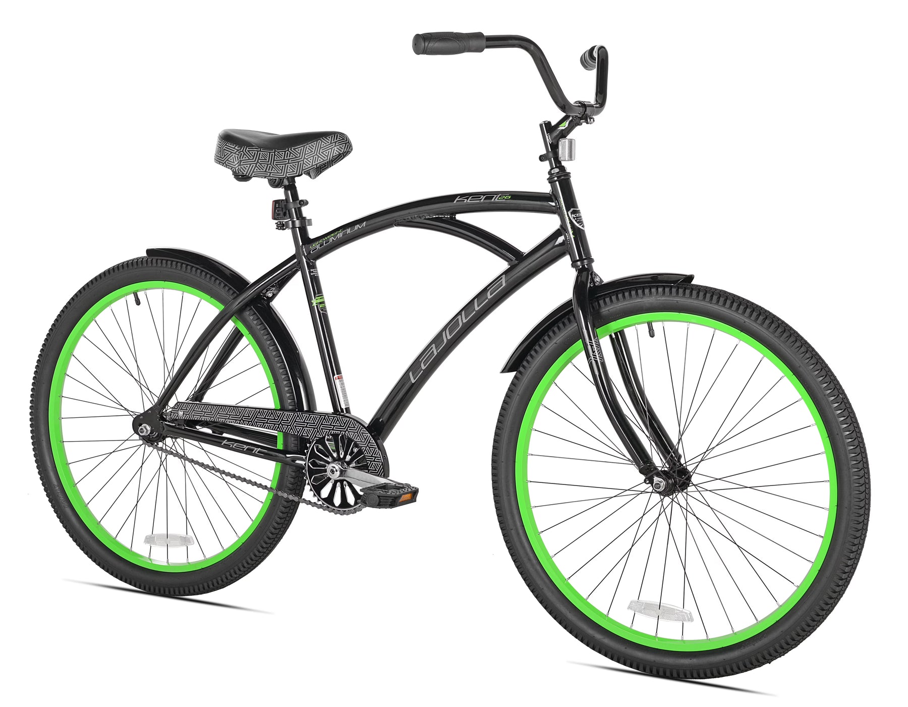 26" Kent la Jolla Cruiser Men'S Bike, Adult Ages 13+, Black/Green - Product image 1