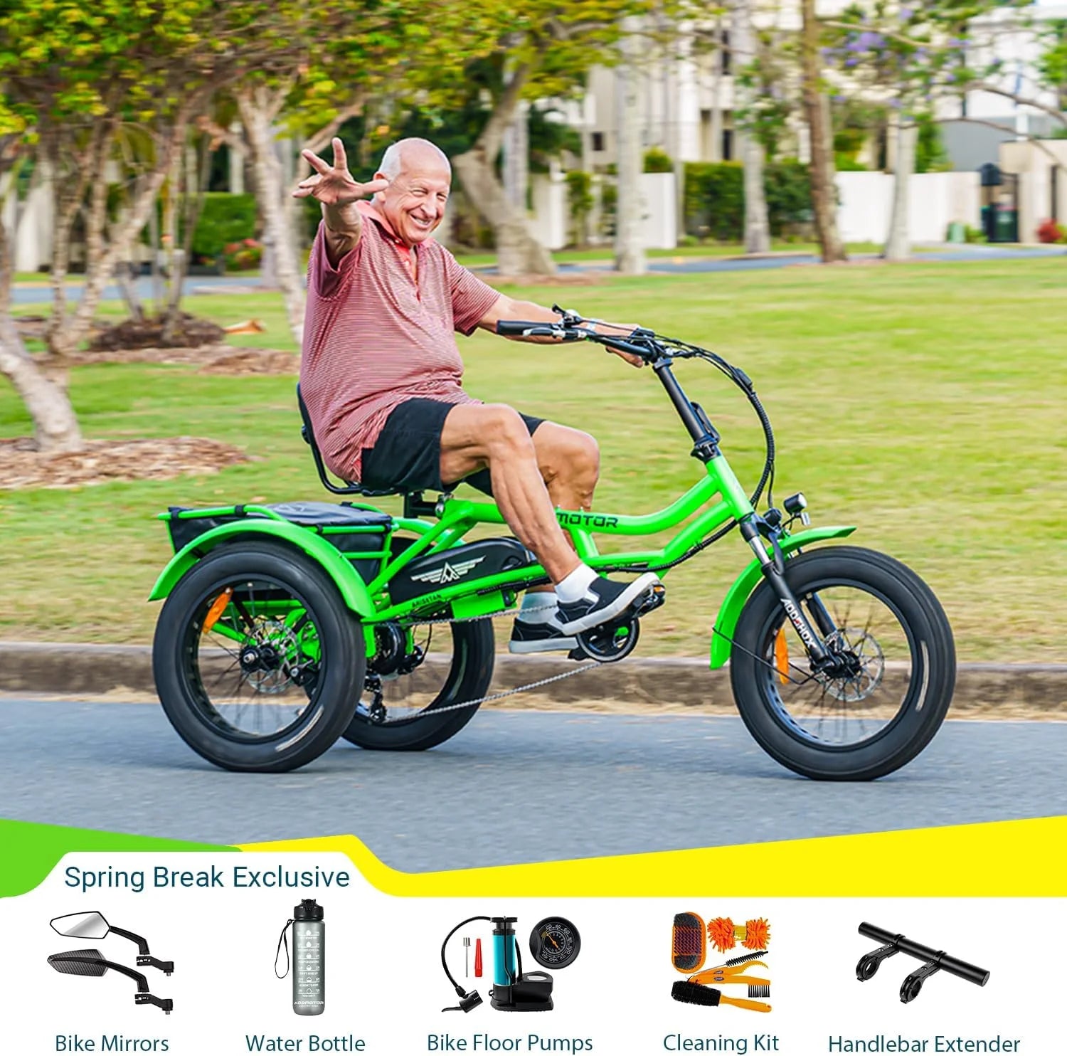 Addmotor M - 360II Semi - Recumbent Electric Trike, 85MI, Fat Tire 3 Wheel Electric Bike for Adults - Product image 2