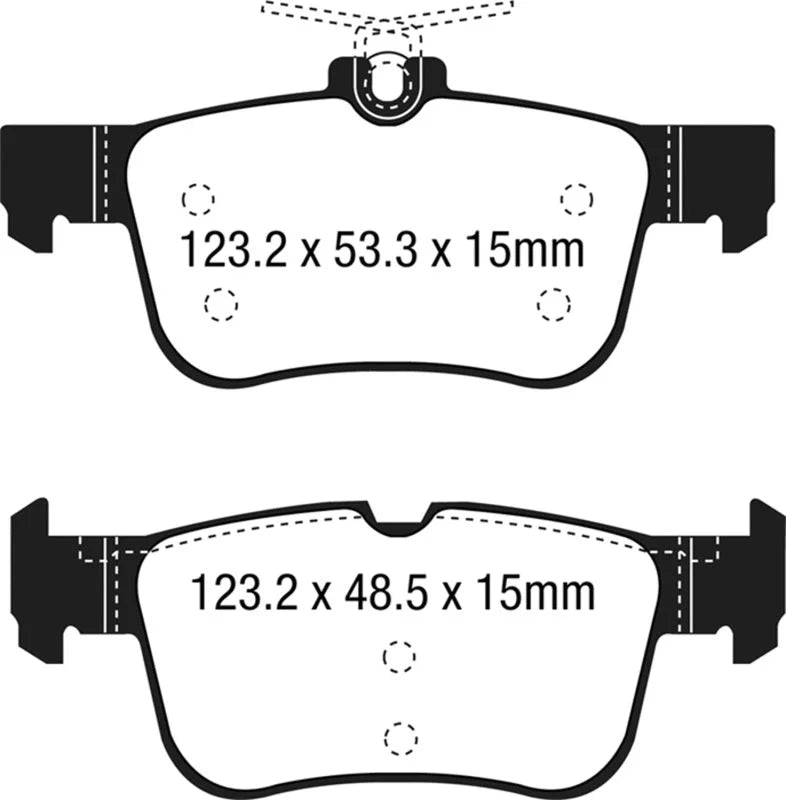 EBC Ultimax2 Low Dust Street - Rear Ultimax 2 Pad PN UD1833