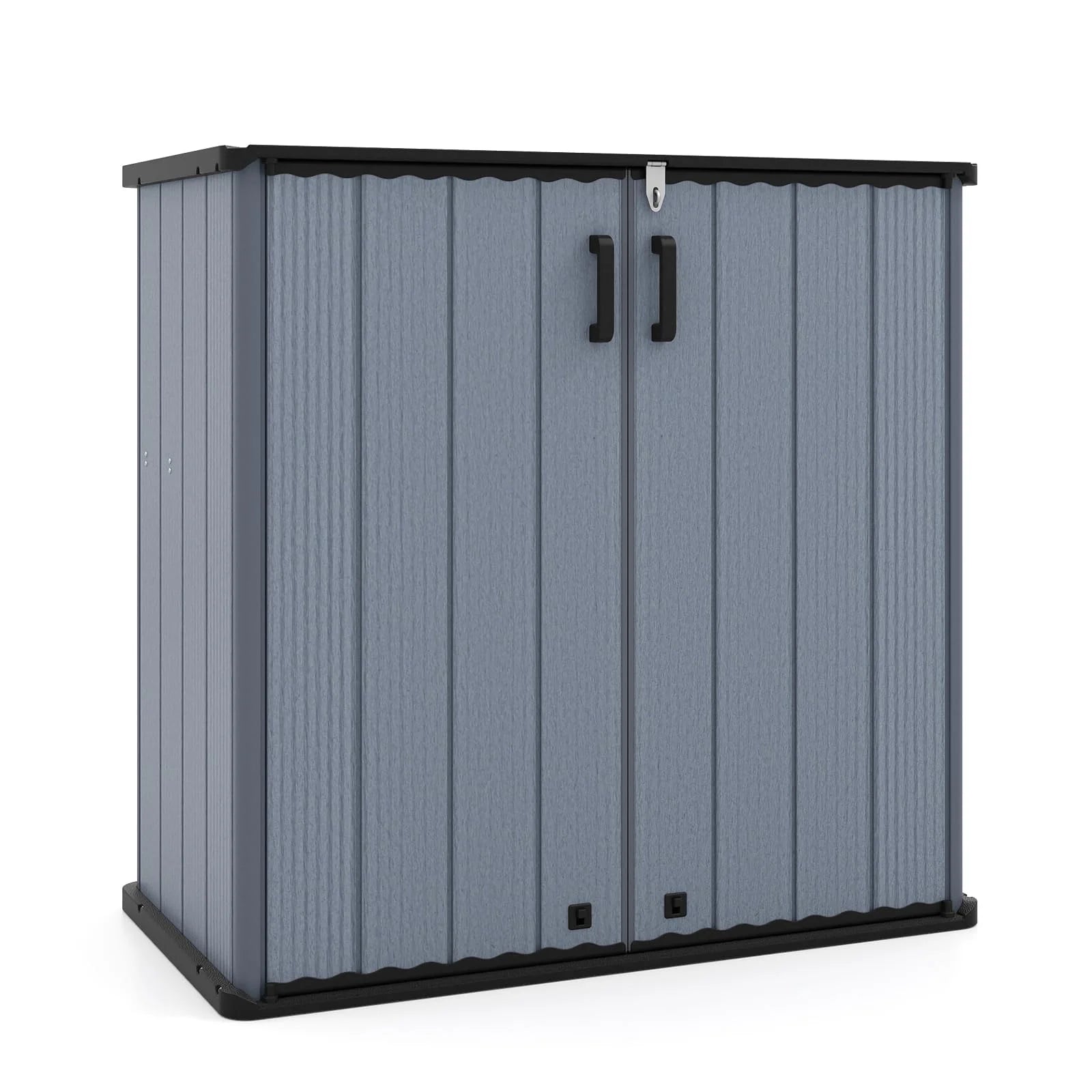 Tangkula 175 Gallon All-Weather Outdoor Storage Box with Lockable Door & Removable Shelf - Product image 10