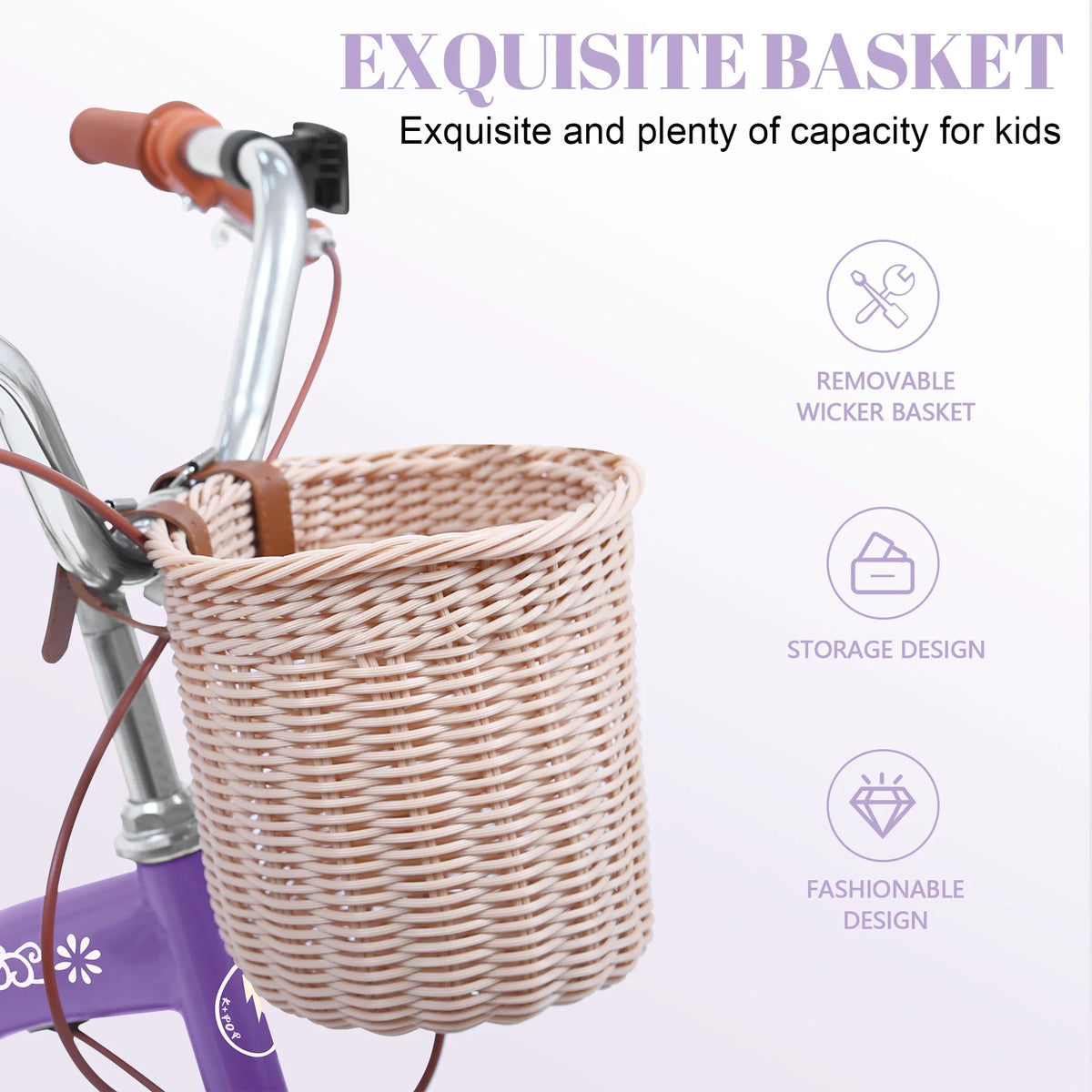 Bstjewey 20 in Girls Bike with Basket, Kids Bicycle for Ages 7 - 13 - Product image 20
