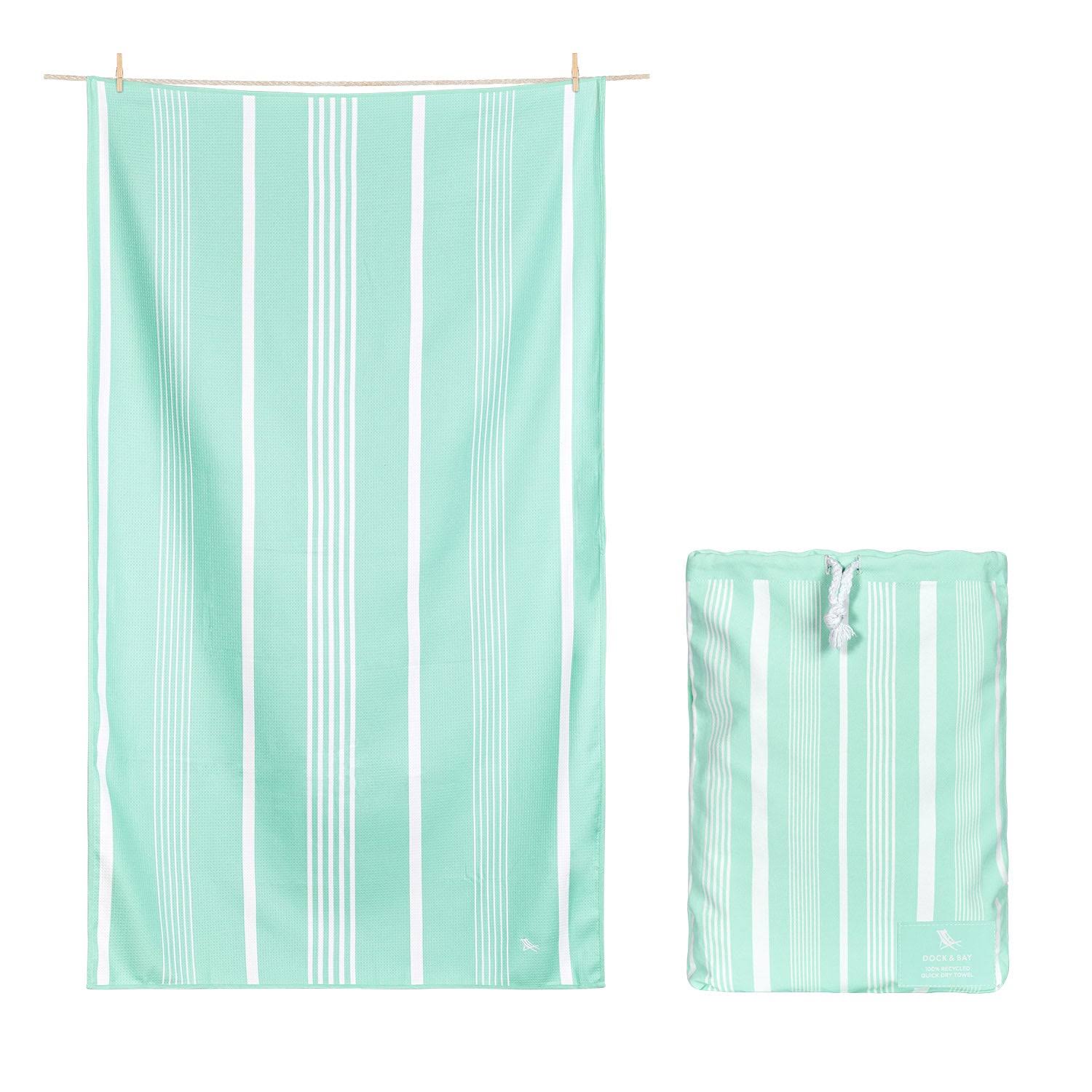 Dock & Bay Bath Towel - for Home - Quick Dry, Super Absorbent - Includes Bag - Eucalyptus Green - Product image 1