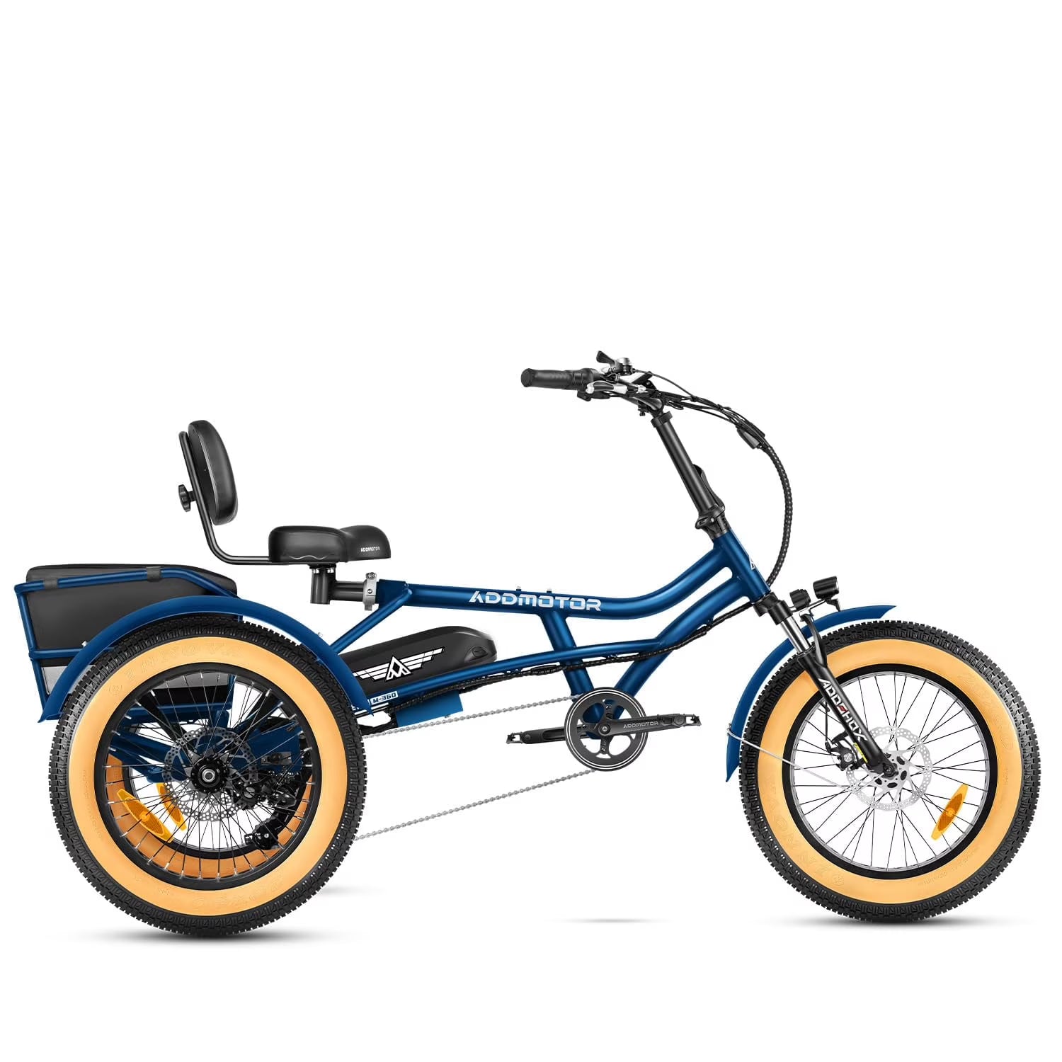 Addmotor M - 360II Semi - Recumbent Electric Trike, 85MI, Fat Tire 3 Wheel Electric Bike for Adults - Product image 9