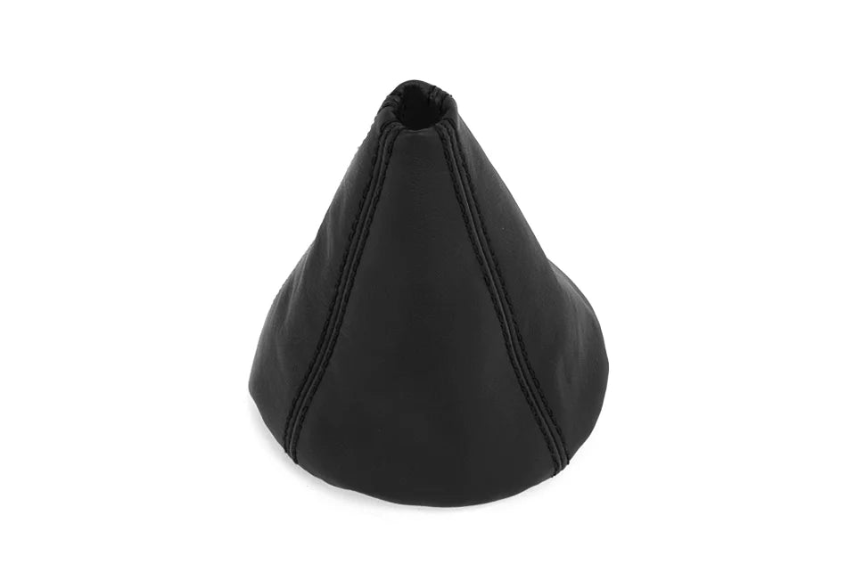 BFI VW MK3 Manual Shift Boot - Black Leather - Green Stitch