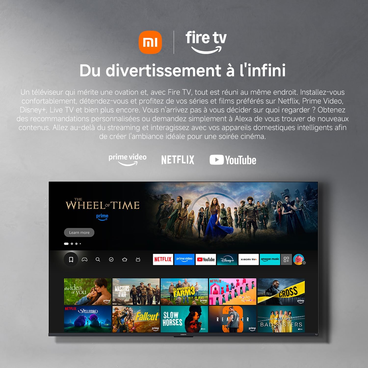 Xiaomi TV F Pro 32, 81 cm (32 Inches), QLED, Smart TV, Fire OS7, Alexa Voice Control, Dolby Audio™, DTS Virtual:X, DTS-HD, Compatible with Apple AirPlay