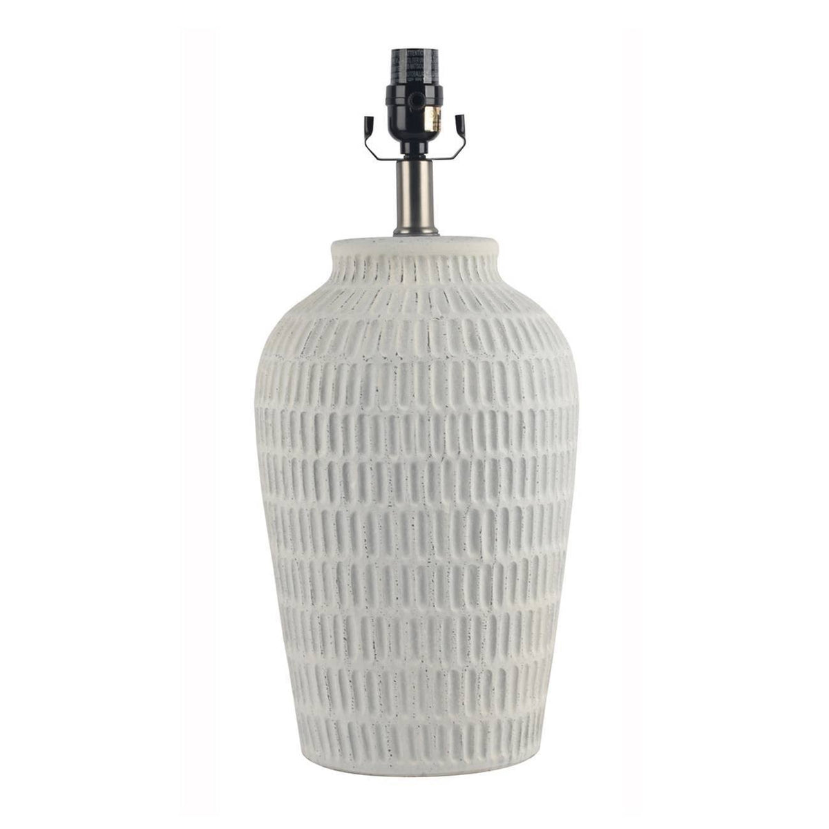 Large Ceramic Textured Table Lamp Base White - Threshold - Product image 1