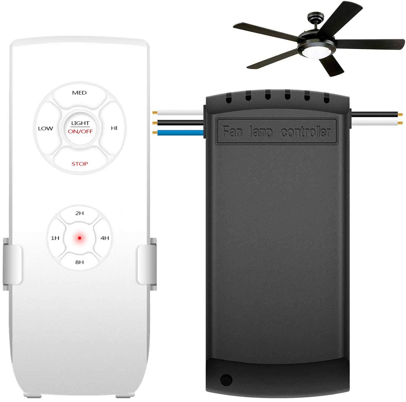 Universal Ceiling Fan Remote Control Kit 3-in-1 Ceiling Fan Light Timing & Speed Wireless Remote Control - Product image 1